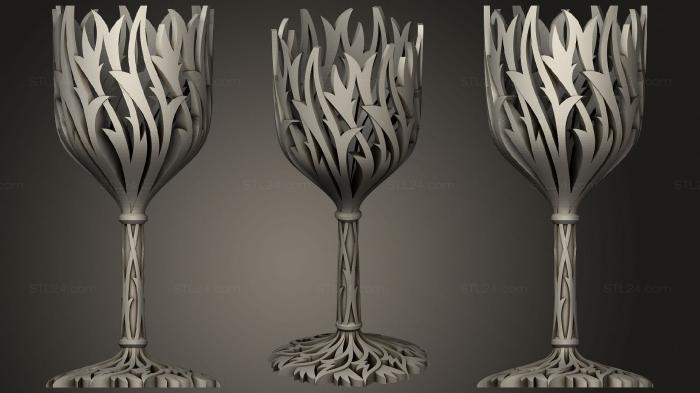 Vases (Wine Glass, VZ_1302) 3D models for cnc